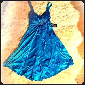 NWT Beautiful Blue Cocktail Dress (Size Large)